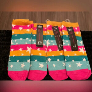No boundaries women’s multi color with stars low cut socks bundle